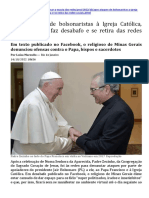 Após Ataques de Bolsonaristas À Igreja Católica, Padre Zezinho Faz Desabafo e Se Retira Das Redes Sociais