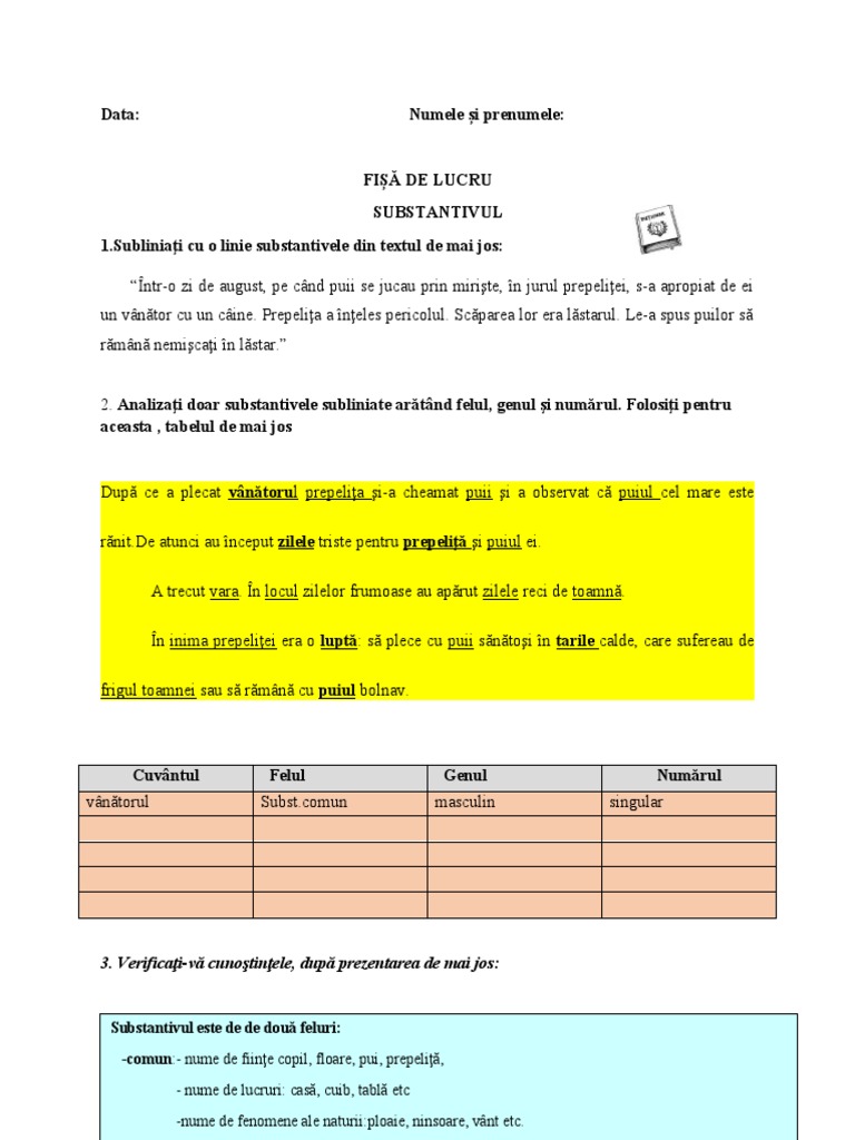 Substantivul | PDF