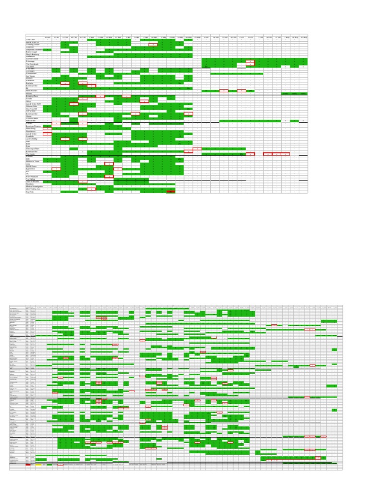 TV Schedule PDF Hulu Cbs