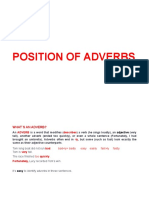 Position of Adverbs