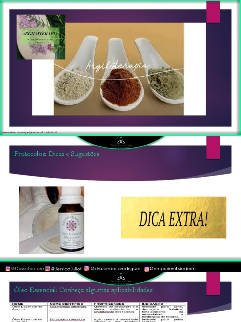 Máscaras e Cataplasmas de Argila | PDF | Inflamação | Chá