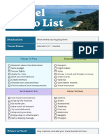 Travel To-Do List