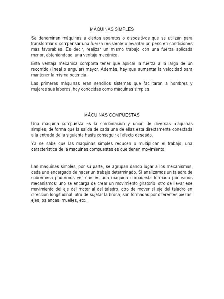 Máquinas Simples | PDF