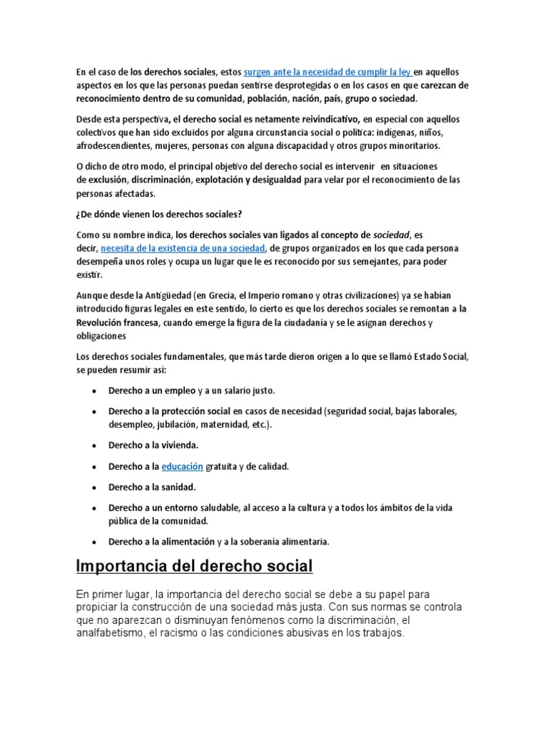 Derechos Sociales PDF Sociedad Derechos humanos