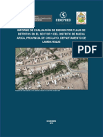 Informe de Evaluación de Riesgo Por Flujo de Detritos en El Sector 1 Del Distrito de Nueva Arica, Provincia de Chiclayo, Departamento de Lambayeque