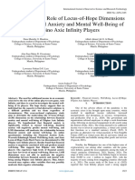The Moderating Role of Locus-Of-Hope Dimensions On The Financial Anxiety and Mental Well-Being of Filipino Axie Infinity Players