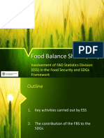 Food Balance Sheets (FBS) : Involvement of Fao Statistics Division (Ess) in The Food Security and Sdgs Framework