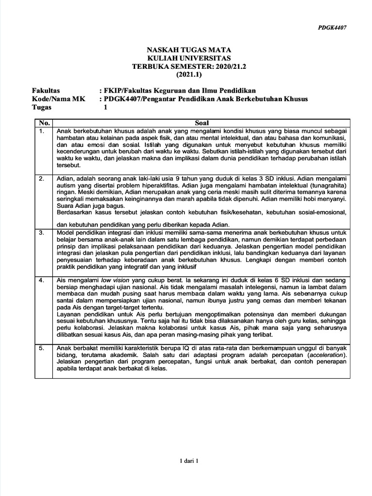 Pdf Pengantar Pendidikan Anak Berkebutuhan Khusus Compress Pdf