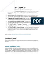 Management Theories