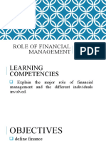 (#1) Role of Financial Management
