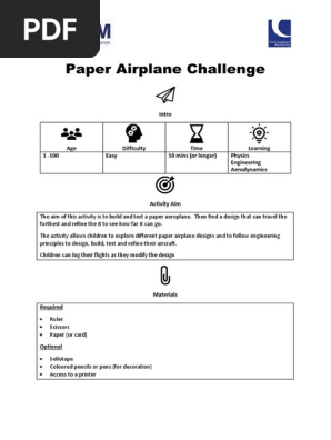 Paper Airplane Challenge