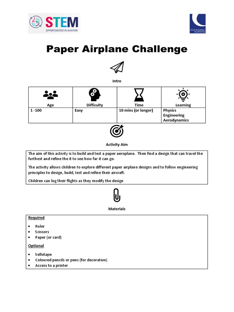 Paper Airplane Design and Testing Guide | PDF | Flight | Aircraft