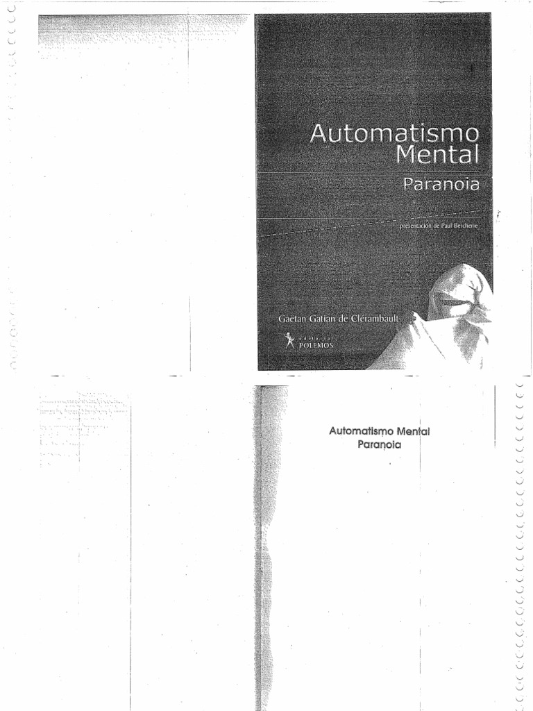 Automatismo Mental Paranoia Gaetan Gatian de Clerambault | PDF