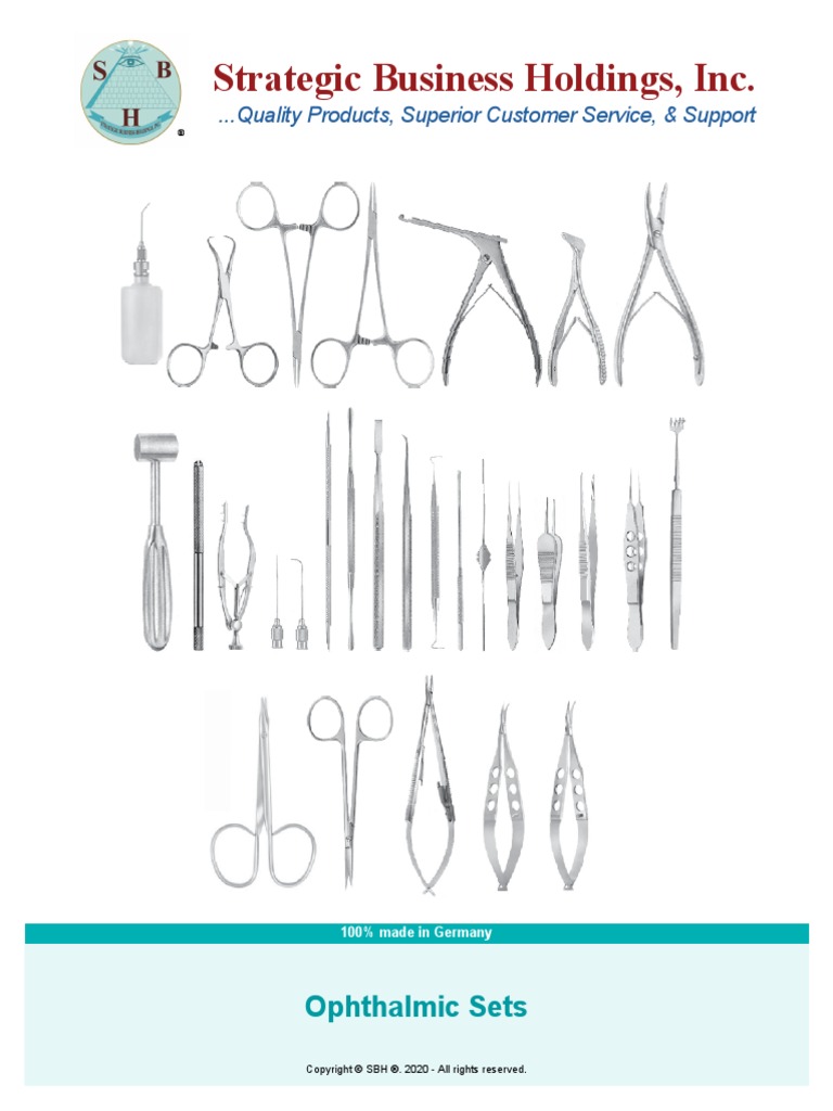 SBH Ophthalmic Sets - Web | PDF | Vision | Surgery