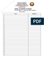 Attendance Sheet For Flag Ceremony SY 2022-2023