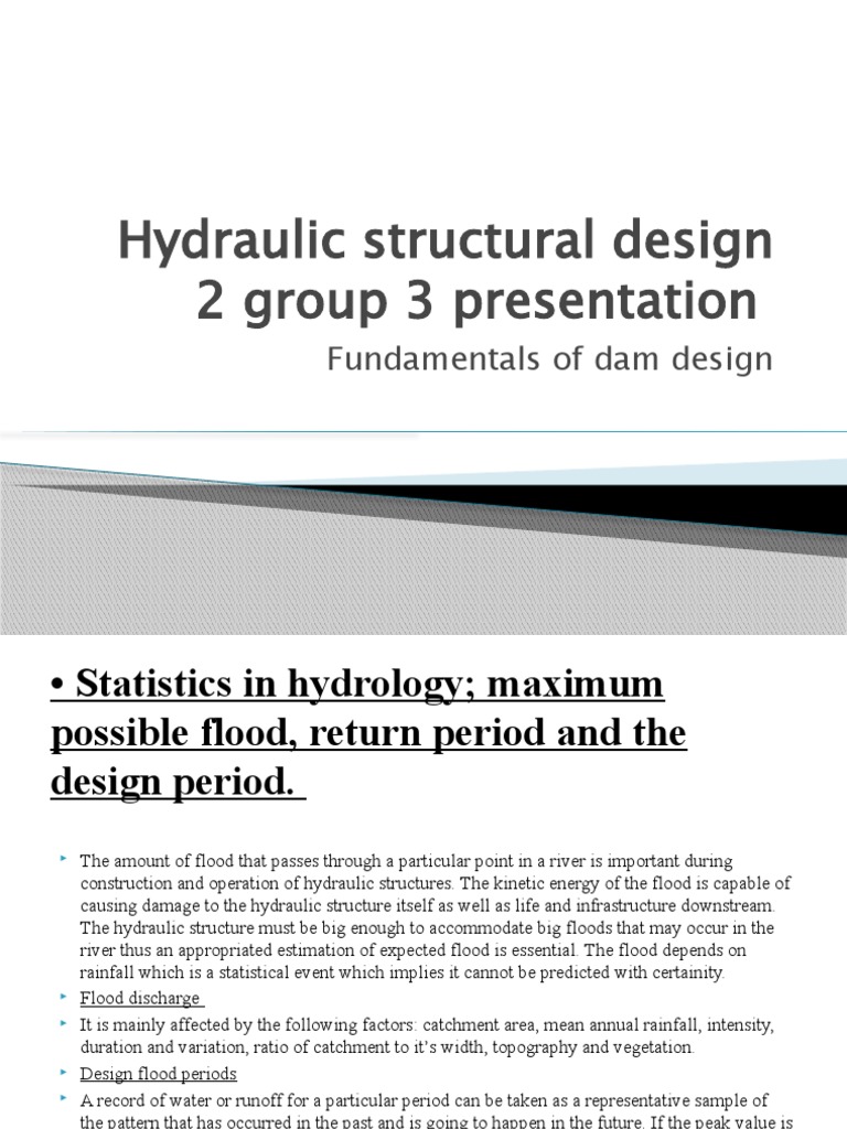 Hsd Presentation On Fundamentals Of Dam Design Download Free Pdf