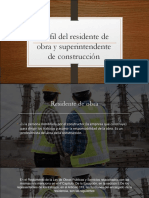 Perfil Del Residente de Obra y Súper Intendente de Construcción