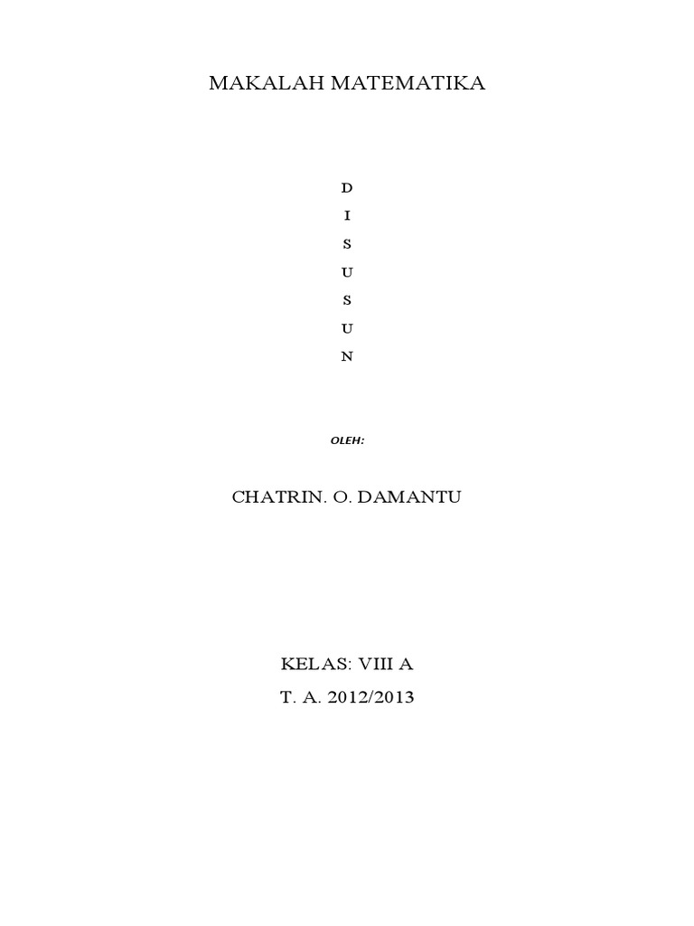 Makalah Matematika | PDF