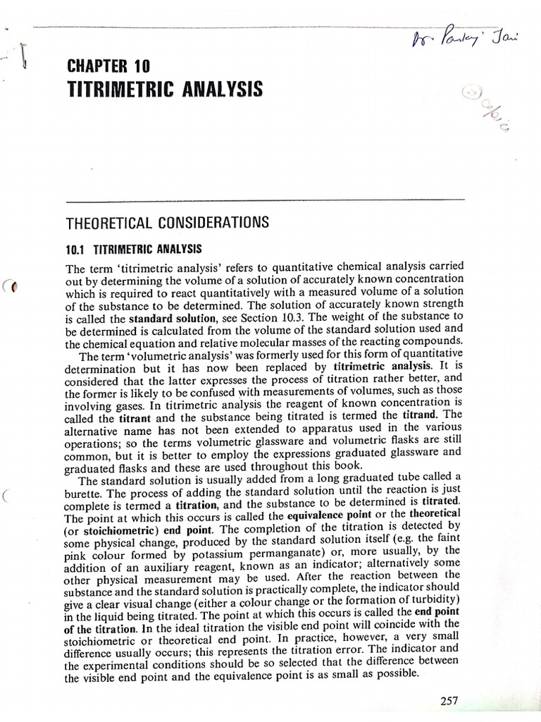 Titrimetric Analysis PDF