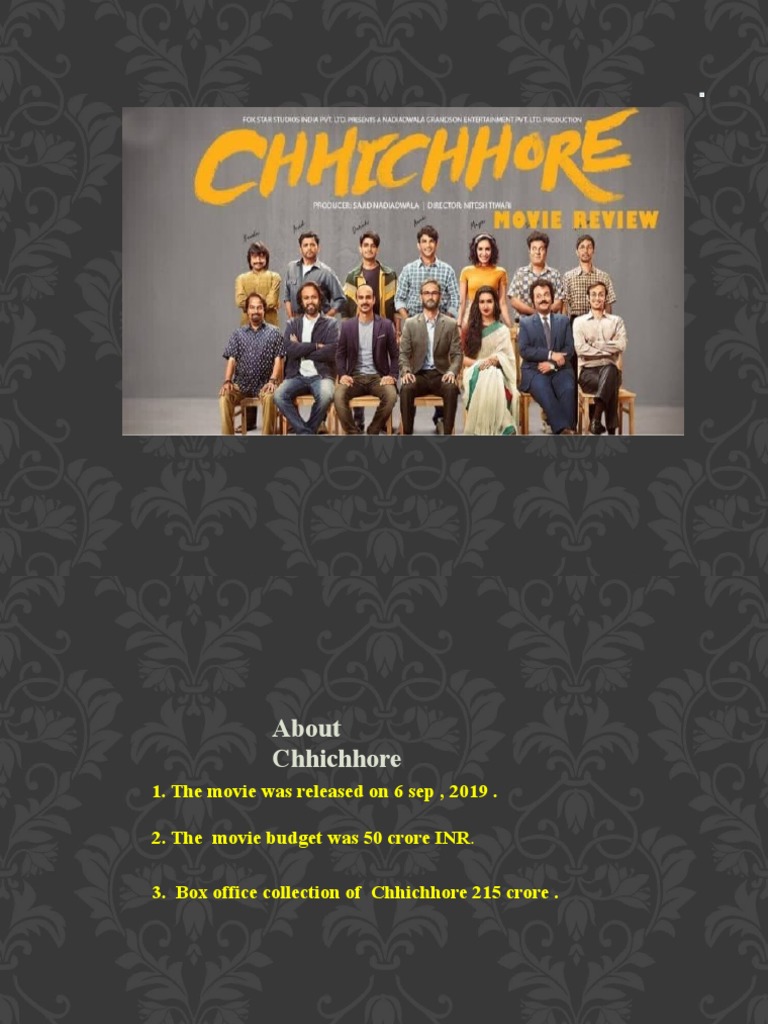 Chhichhore Review Download Free PDF Cinema Of India