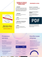 Folder Corporativo Psicologia Gradiente Simples Rosa-Claro Azul