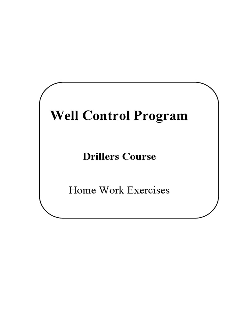Well Control Drillers Course Overview | PDF | Casing (Borehole ...