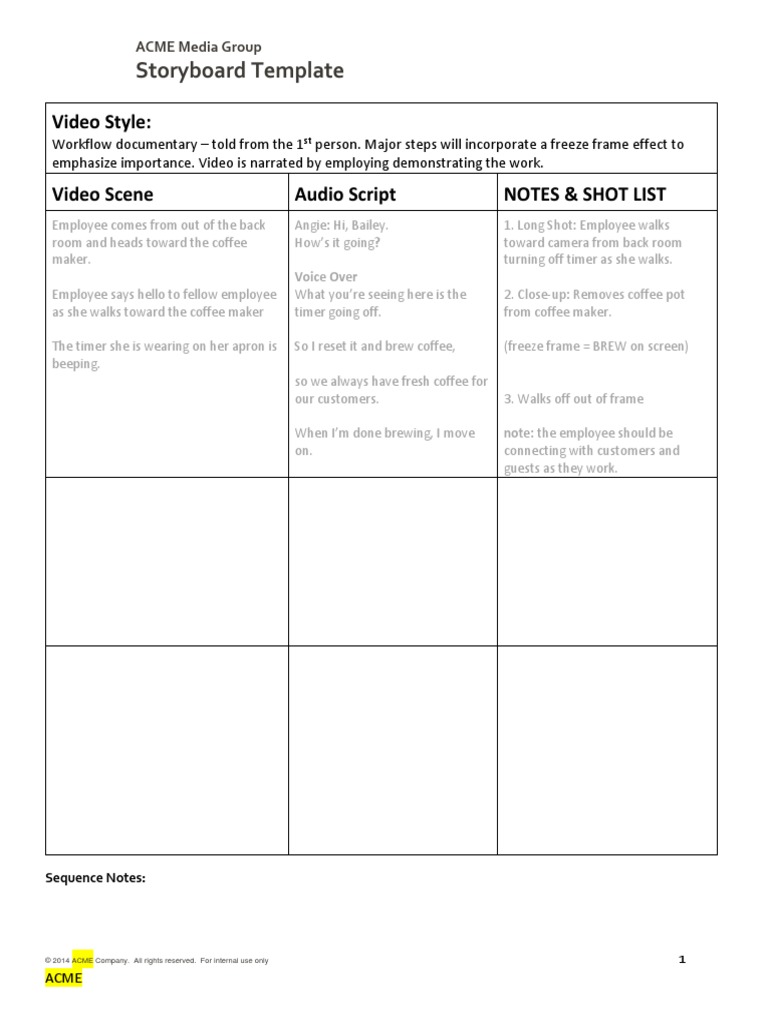 Storyboard template 6 (1) | PDF
