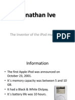 Jonathan Ive: The Inventer of The Ipod Music Player