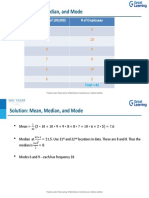 Exercise On Mean, Median and Mode