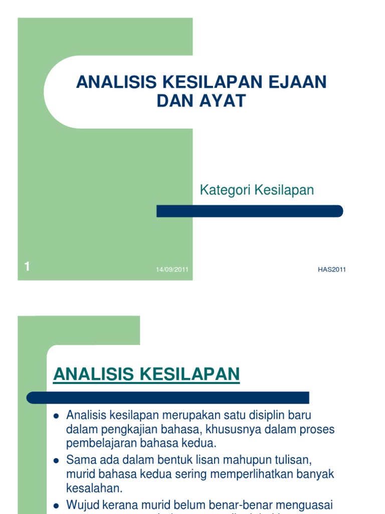 Analisis Kesilapan Ejaan Dan Ayat Compatibility Mode Pdf