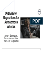 Anders Eugensson Overview of Regulations For Autonomous Vehicles
