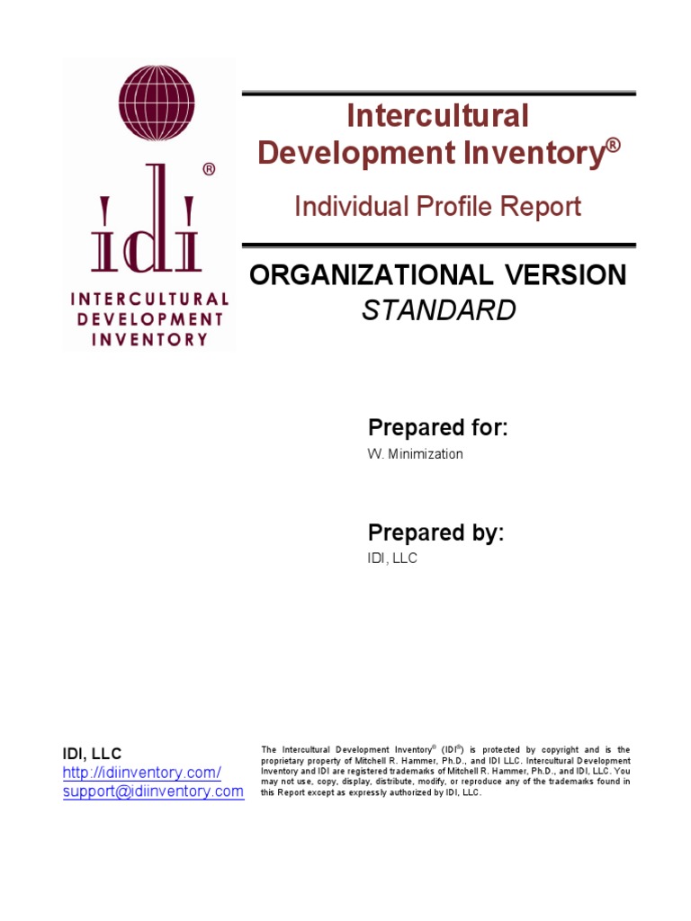 Sample IDI Individual Profile Report | PDF