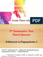 5th Summative Test-Third Quarter