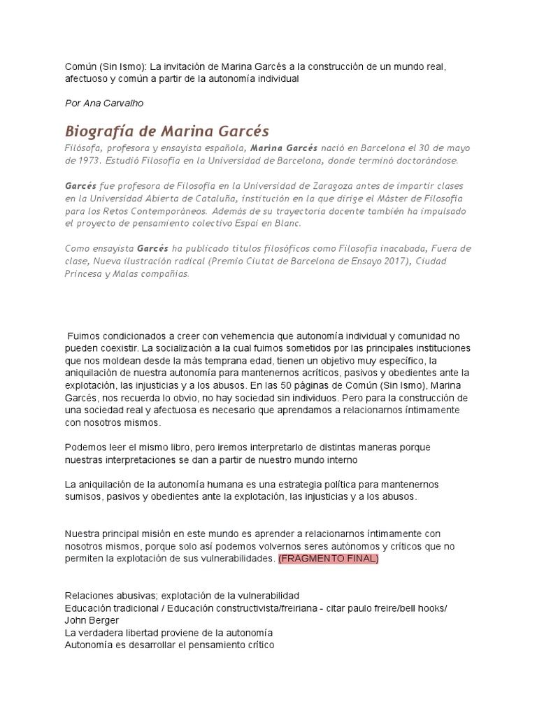 Comun (Sin Ismo) | PDF