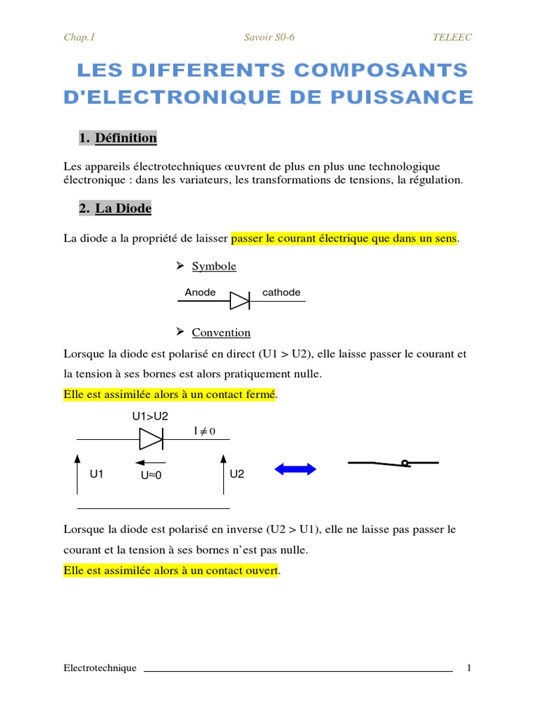 Éléments de l'électronique de puissance | PDF | Biens manufacturés ...