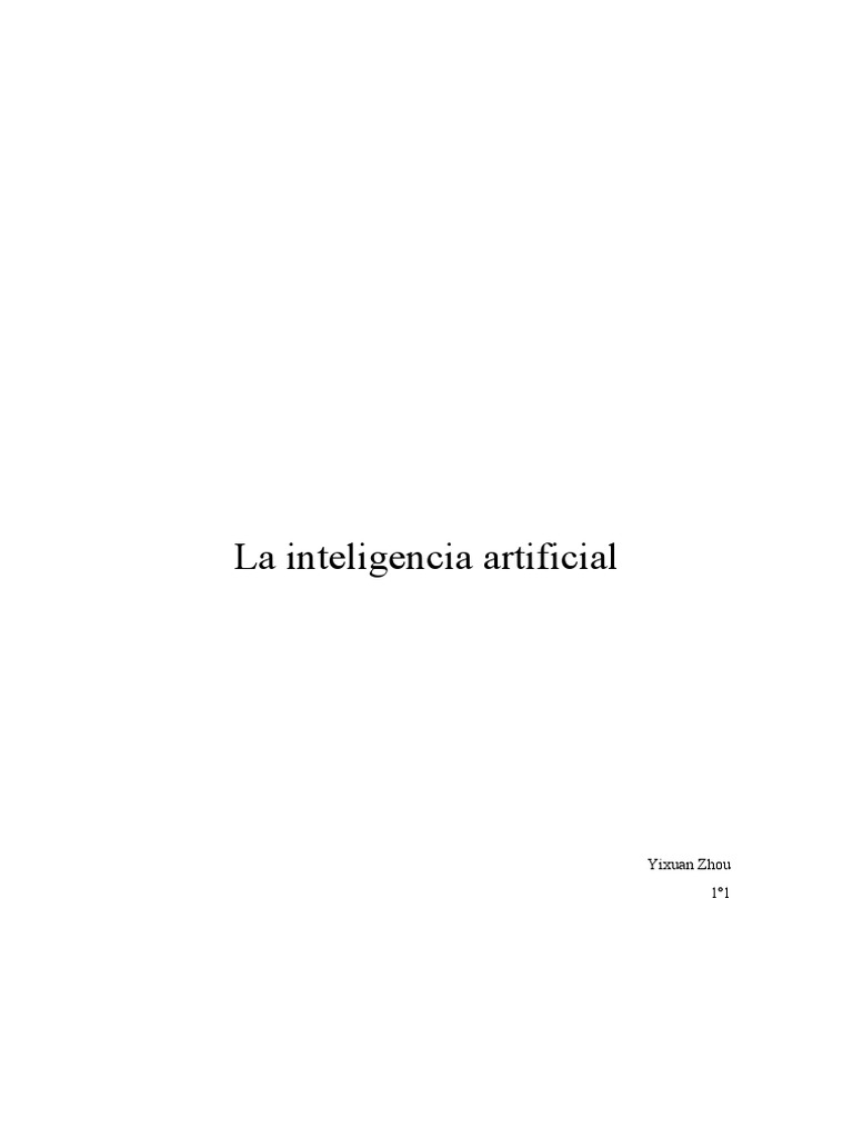 Inteligencia Artificial | PDF