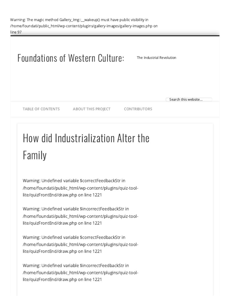How Did Industrialization Alter The Family Foundations of West PDF