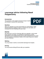 Discharge Advice Following Nasal Polypectomy