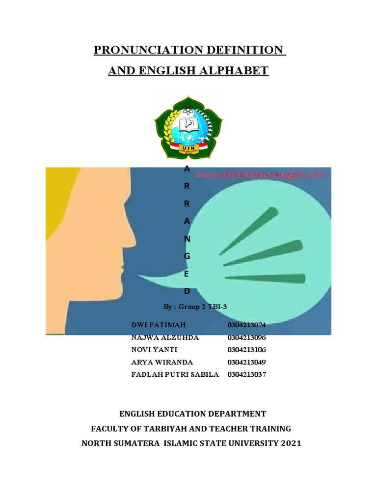 1 Pronunciation And English Alphabet By Group 2 Pdf English