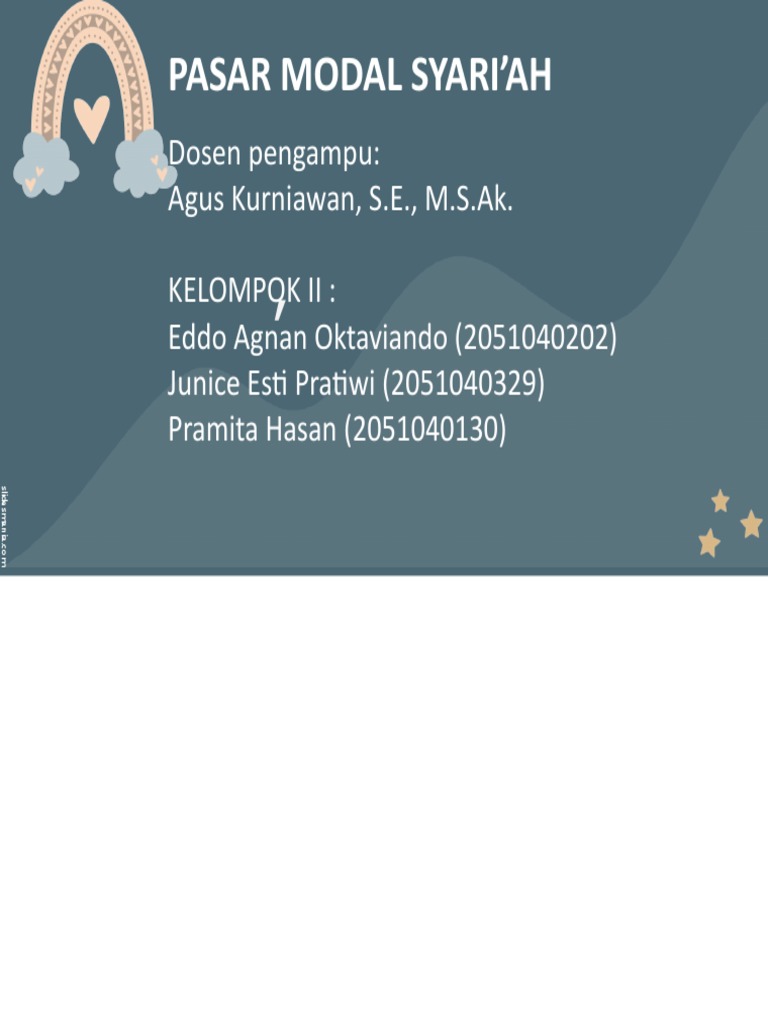 Kel 2 - Pasar Modal Syari'ah New | PDF | Bisnis