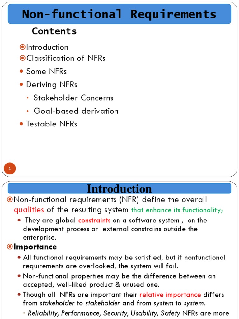 Non-Functional Requirements Guide | PDF