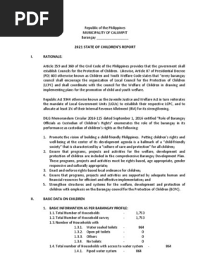Sample-State-of-childrens-Report