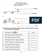 Ho Ming Primary School Elect Ch.5-6 Revision Worksheet (1) Part A. Fill in The Blanks With The Correct Words