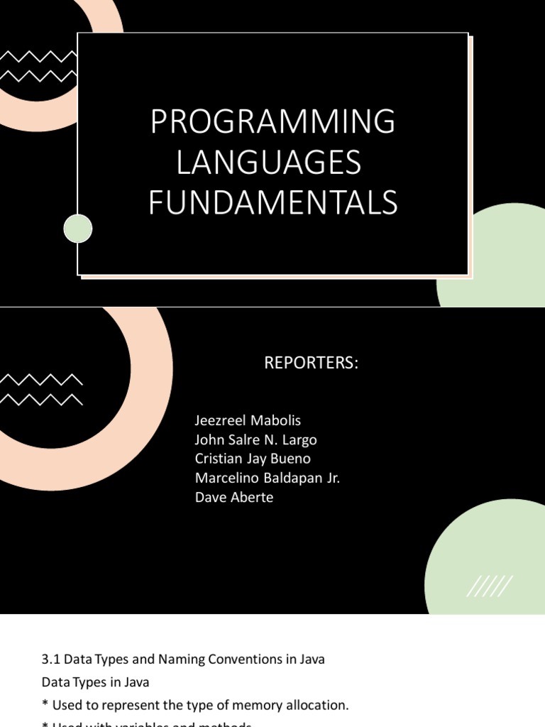 MODULE 3 3rd Reporting PDF Data Type Programming