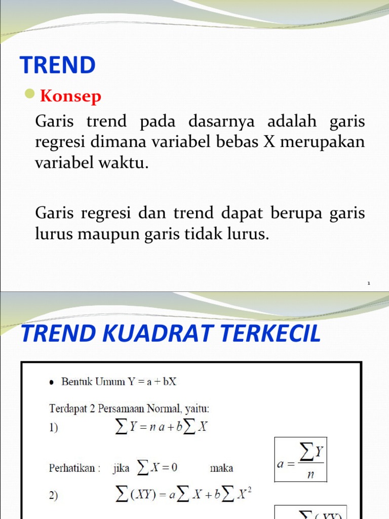 Trend Linier & Parabola | PDF