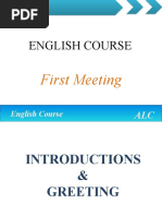 ENGLISH COURSE S1 Introduction and Greeting