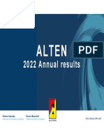 2022 ALTEN Annual Results Presentation