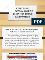 Effects of Electromagnetic Radiation To Our Environment