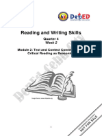 4th Quarter Reading and Writing Module 2