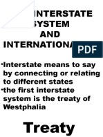 THE INTERSTATE SYSTEM and INTERNATIONALISM
